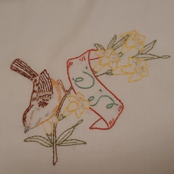 Vintage Hand Stitched South Carolina State Bird & Flower - Picture 12 of 16